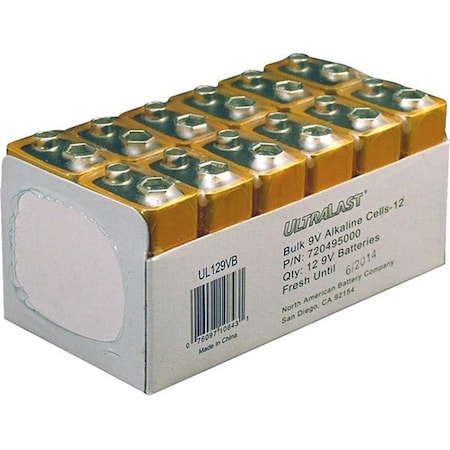 Ezgeneration 9V Alkaline Battery Retail Pack , 12PK EZ894522